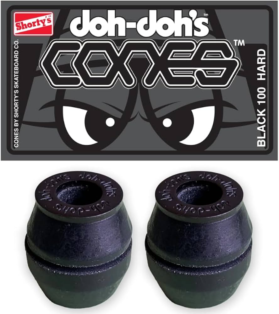 SHORTY'S BUSHINGS DOH DOH'S CONES BLACK 100A  HARD