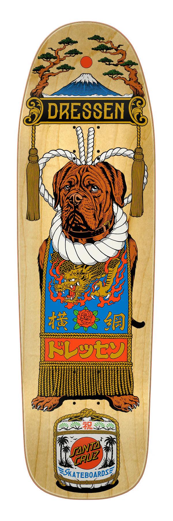 Dressen Sumo Dog Shaped 9.30in x 32.36in Santa Cruz Decks