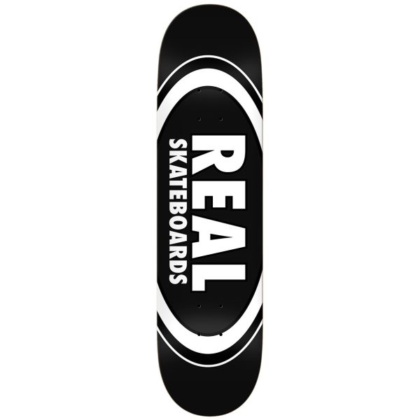 REAL TEAM CLASSIC OVAL BLACK DECK 8.25