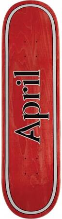 APRIL TEAM AP RED OG LOGO DECK 8.38